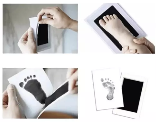 zestaw z nadrukiem dłoni i stóp dziecka